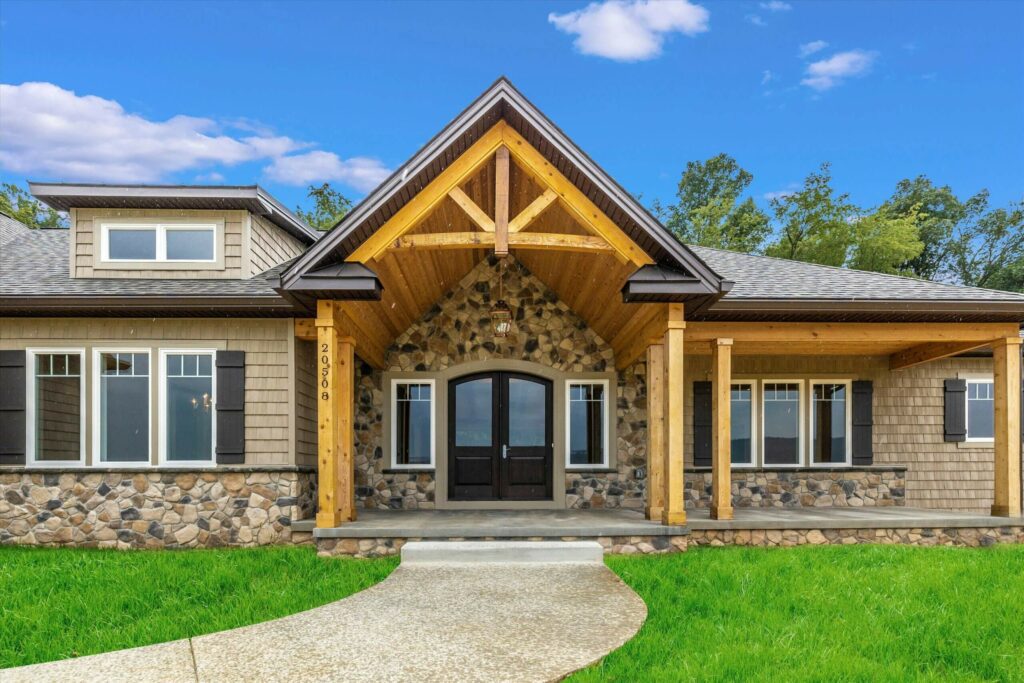 Stone Entry Craftsman Home
