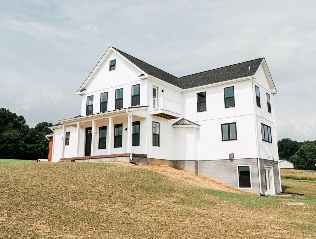 White Two-Story Farmhouse